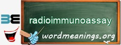 WordMeaning blackboard for radioimmunoassay